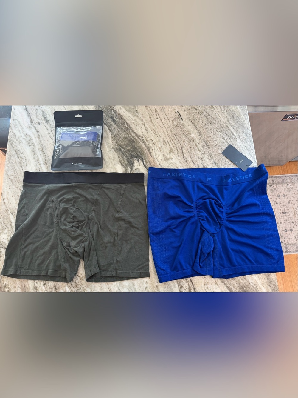 FABLETICS The Training Day, (2)-24/7 Boxer Brief Admiral Blue. Green.Men:XL NWT